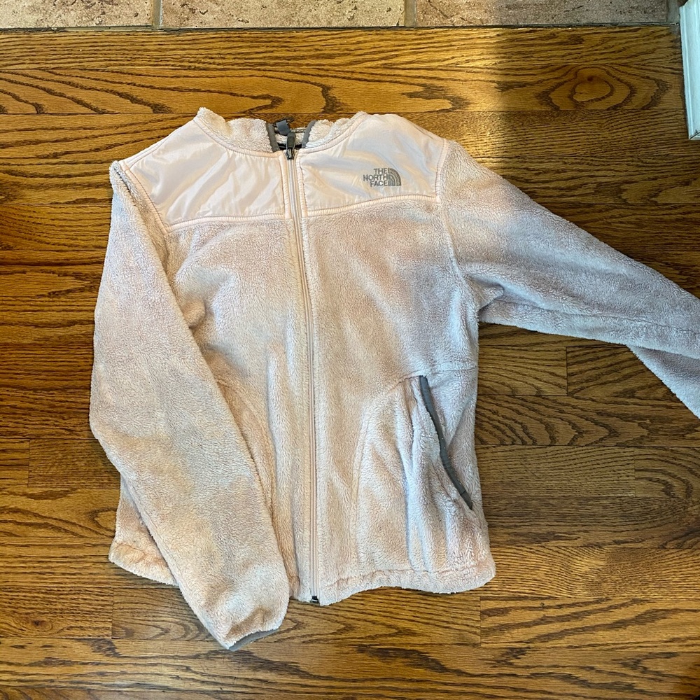 North light pink furry fleece jacket